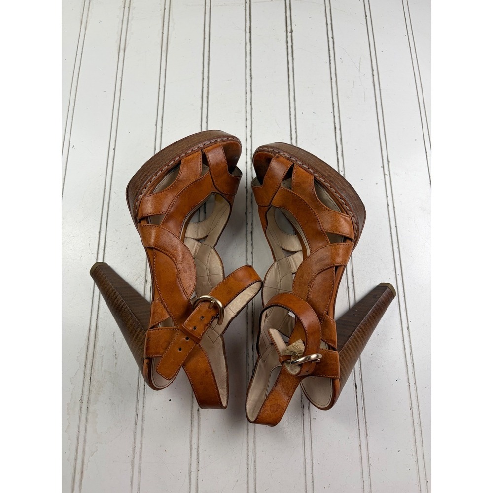 Coach Vintage Y2K Tamara Vachetta Platform High Heel Sandals Women's Size 8.5 - Picture 9 of 9